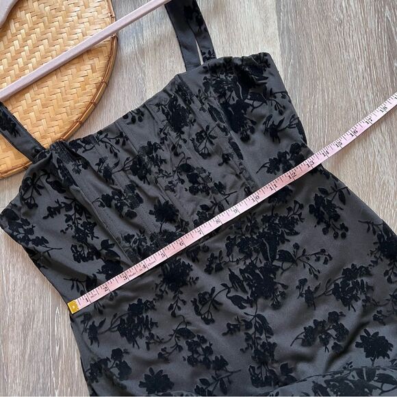 Lulus black mesh velvet burnout mini dress women’s size M - Picture 5 of 8